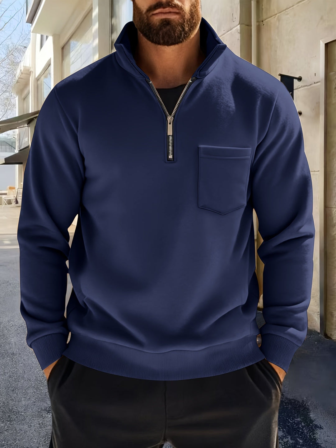 Calvin | Refined Half-Zip Pullover