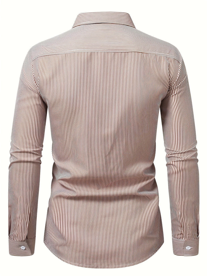 Desmond | Refined Striped Long Sleeve Shirt
