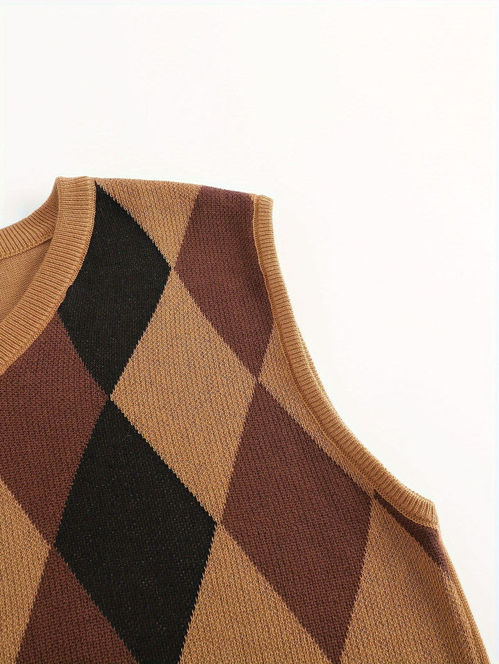 Chandler | Classic Argyle Sweater Vest