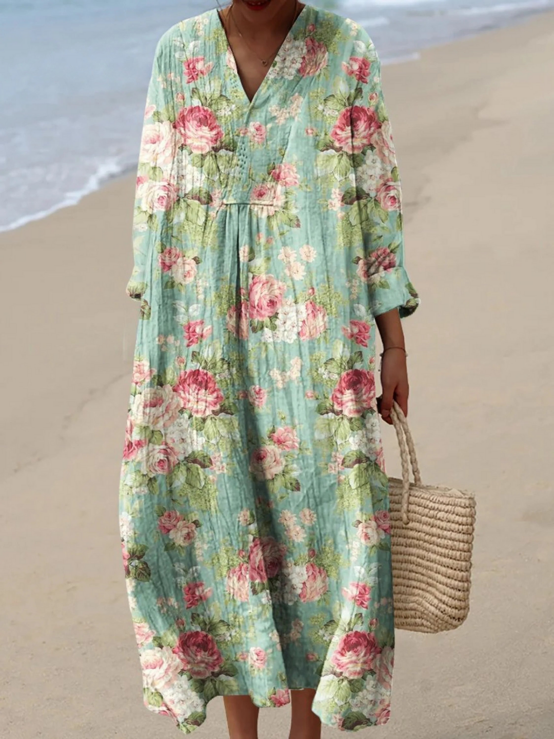 Colette | Retro Floral Watercolor Dress