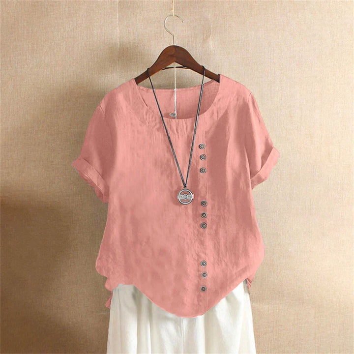Olivia | Effortless Button Detail Summer Blouse