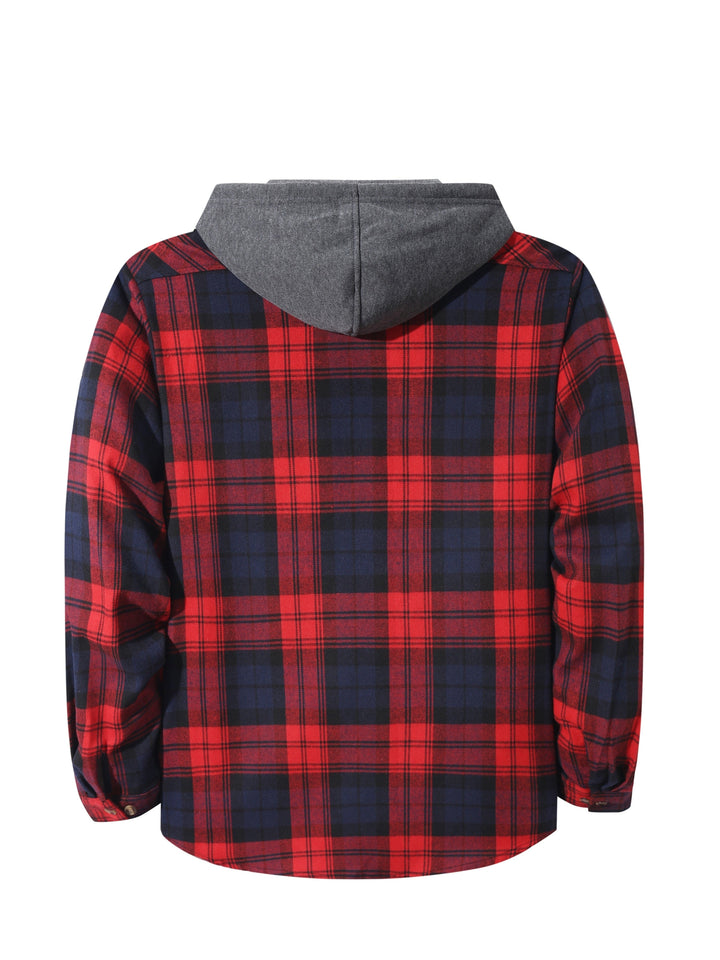 Braxton | Checked Hooded Shirt