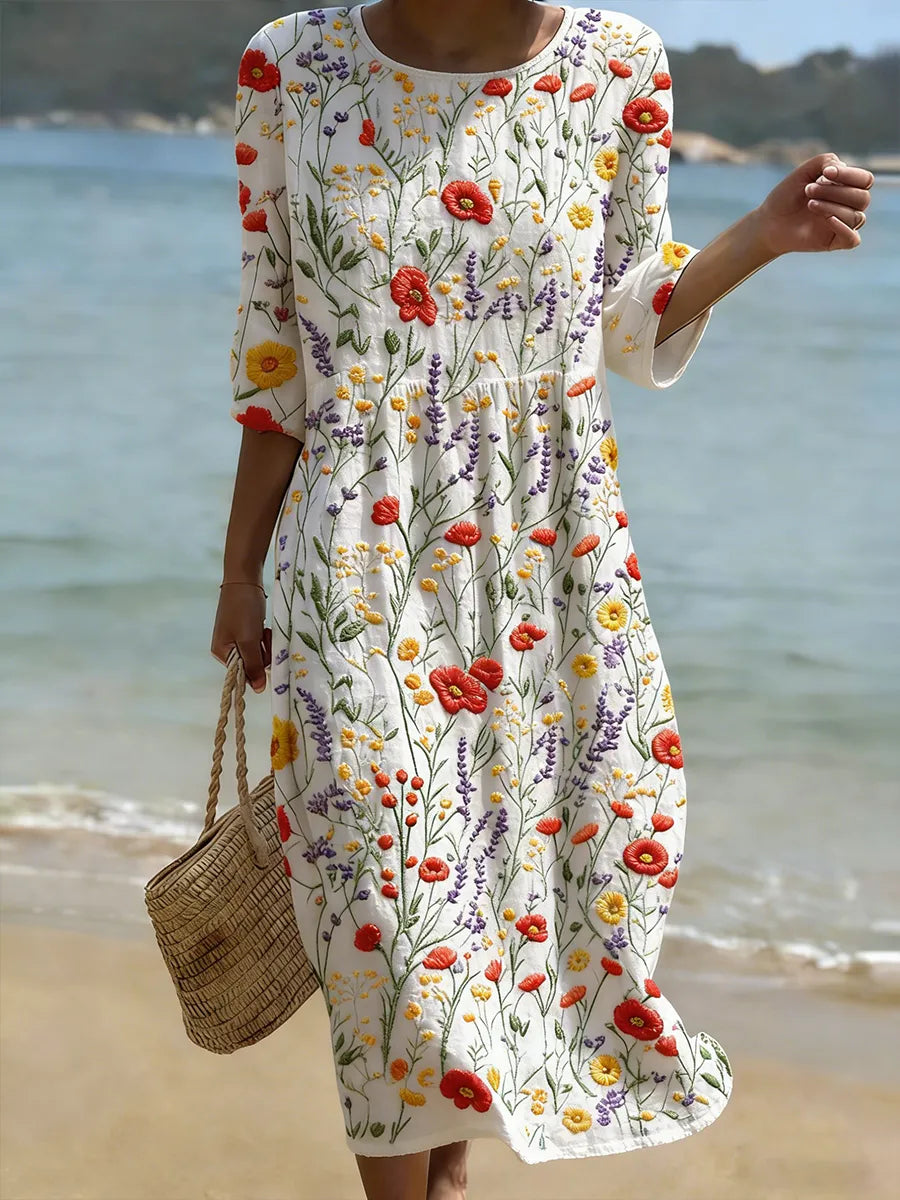 Nicole | Stylish Mid Sleeve Floral Dress