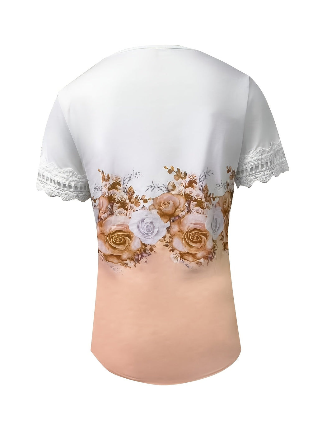 Constance | Lace-Trimmed Floral Top