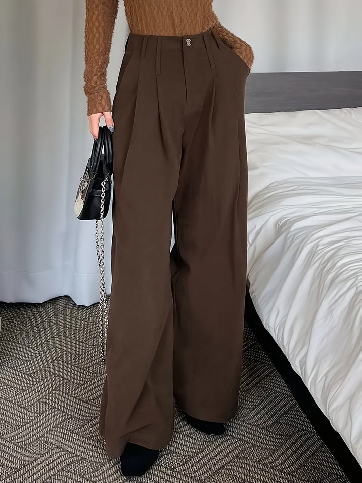 Celine | Pleated Wide-Leg Pants