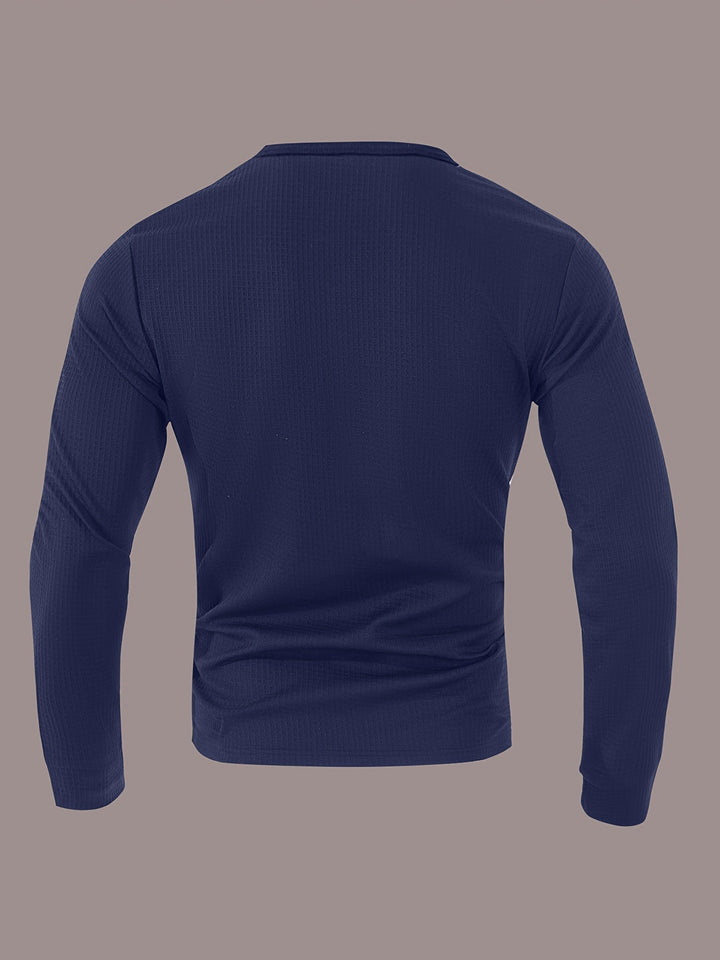 Curtis | Textured Long-Sleeve Henley