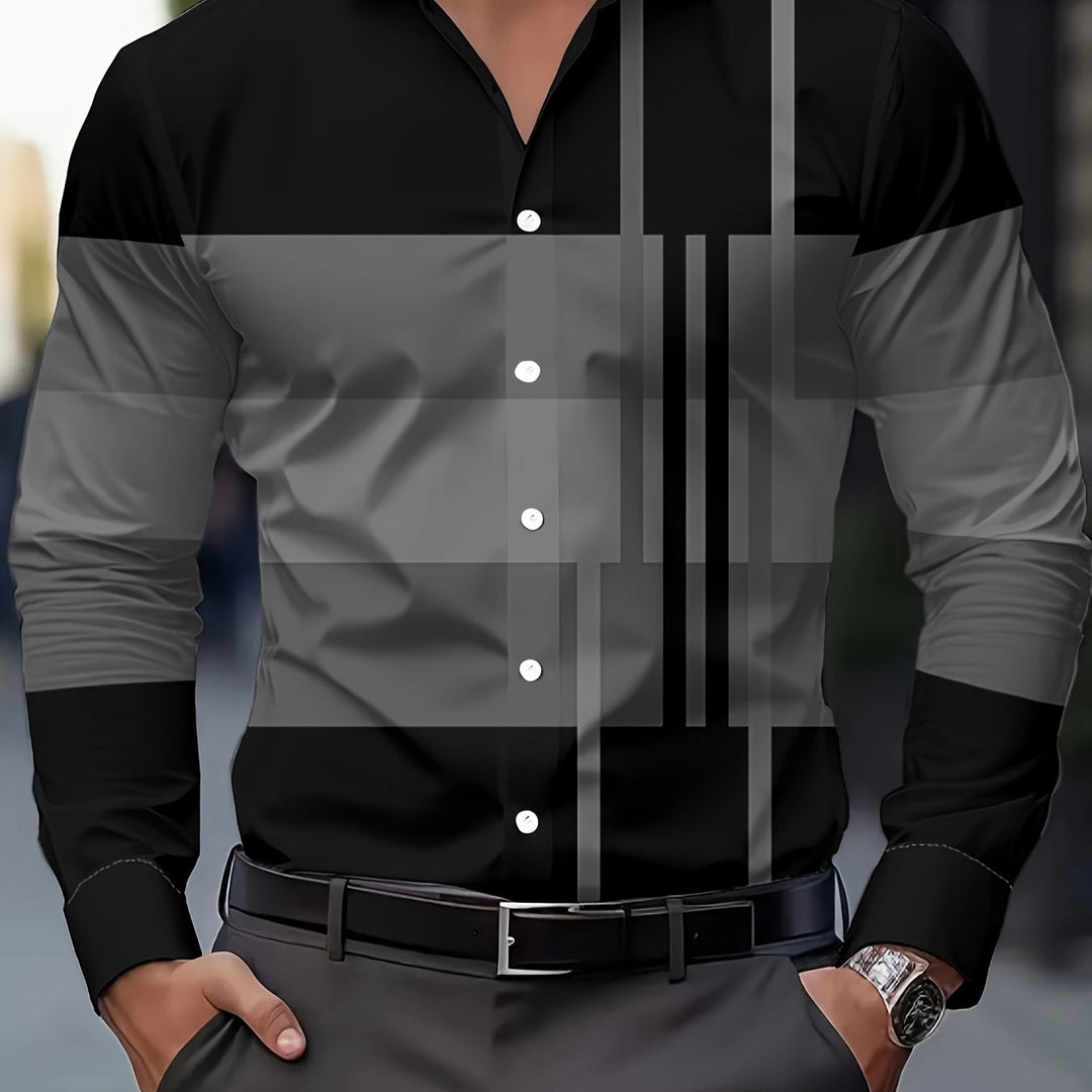 Rueben | color-Block Long-Sleeve Shirt