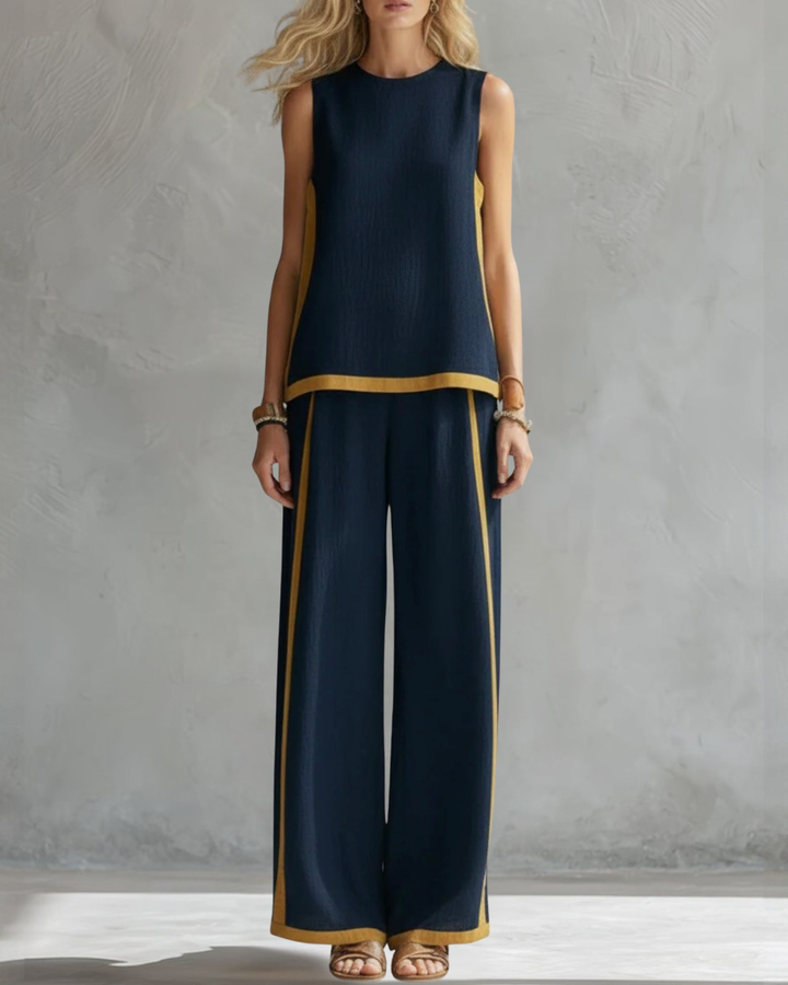 Layla | Elegant Sleeveless and Wide Pant Set