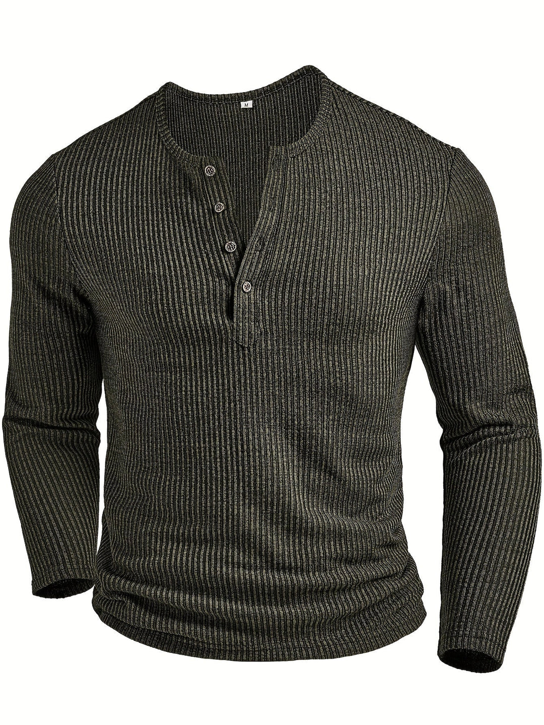 Griffin | Textured Ribbed Henley Shirt