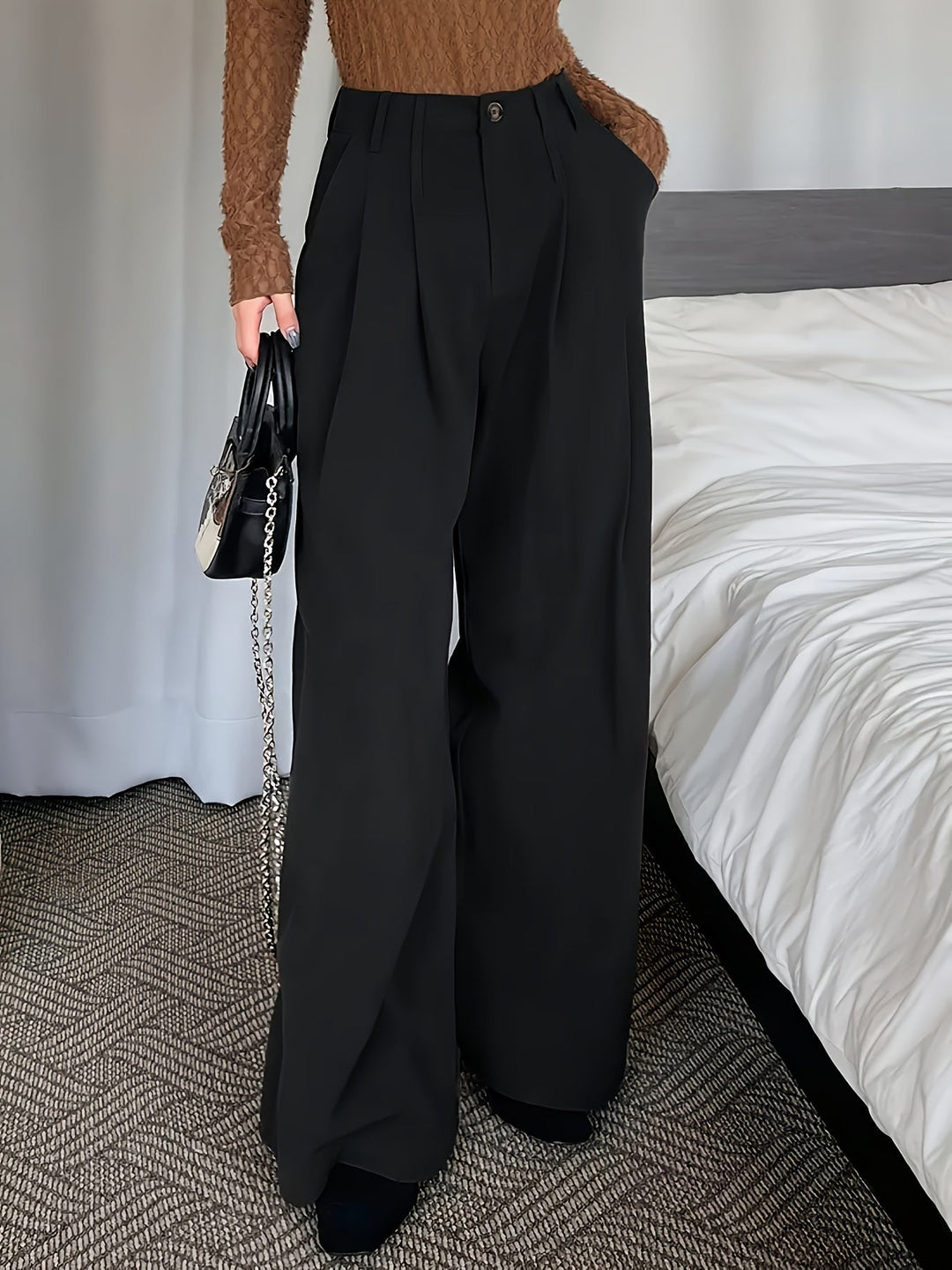 Celine | Pleated Wide-Leg Pants