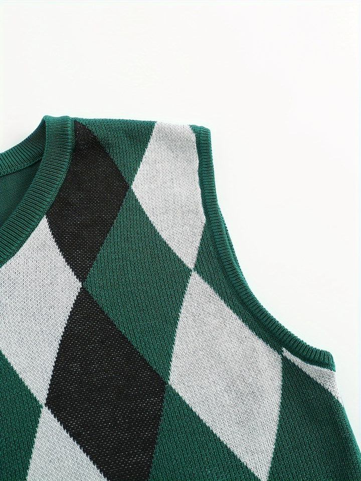 Chandler | Classic Argyle Sweater Vest