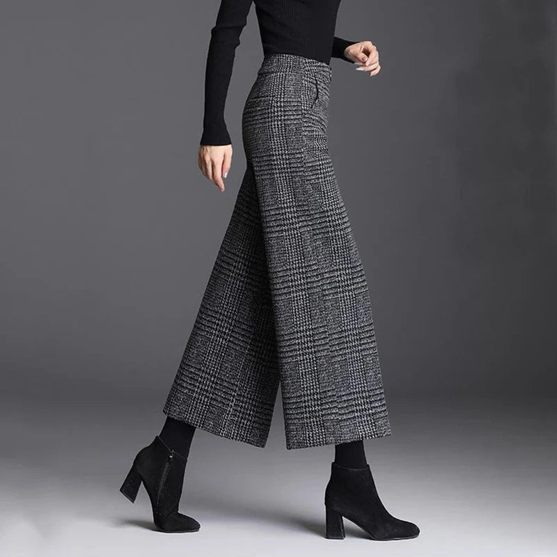 Beatrix | Checked Wide-Leg Pants