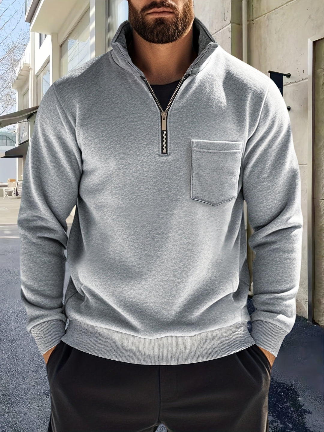 Calvin | Refined Half-Zip Pullover