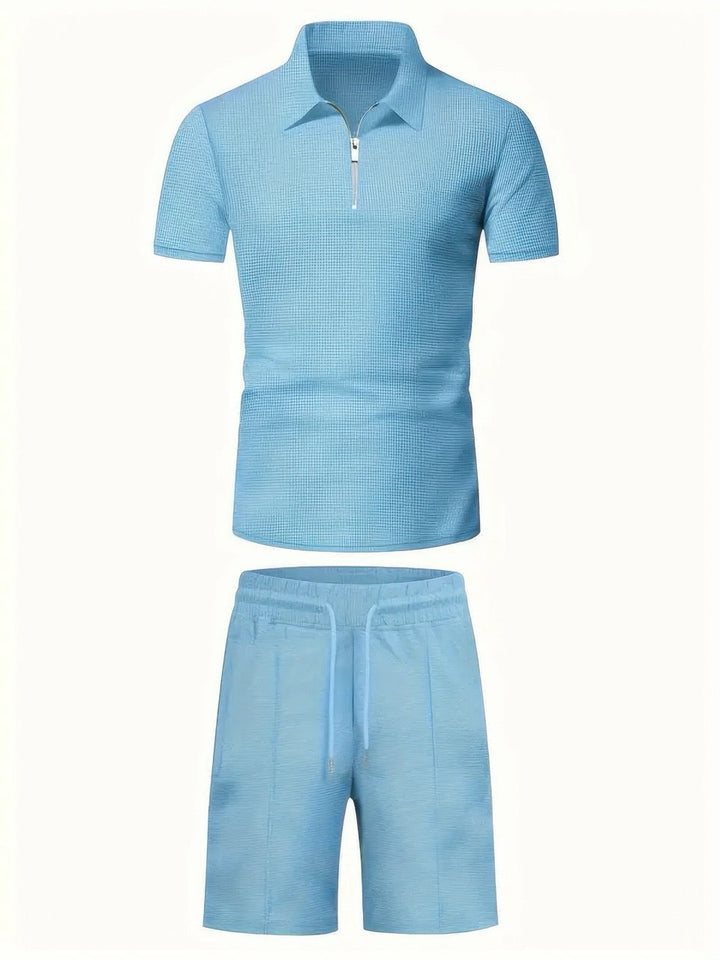 grayson | Classic Zipper Shirt and Short Set
