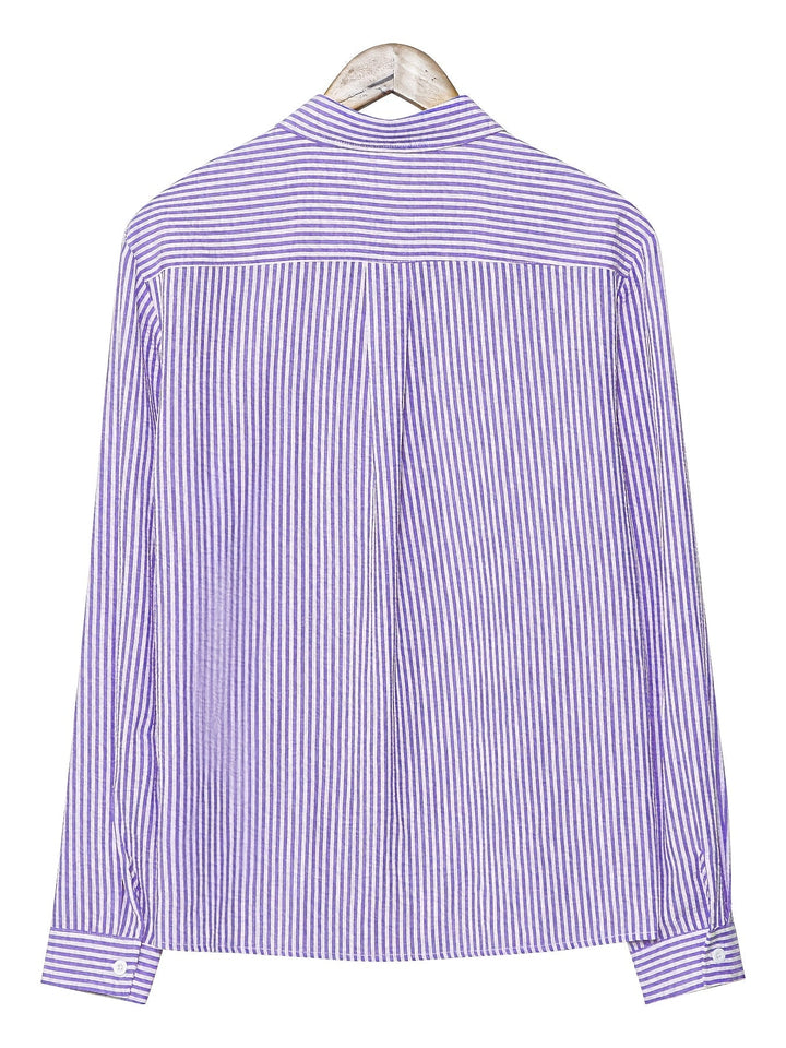 Spencer | Textured Striped Long-Sleeve Shirt