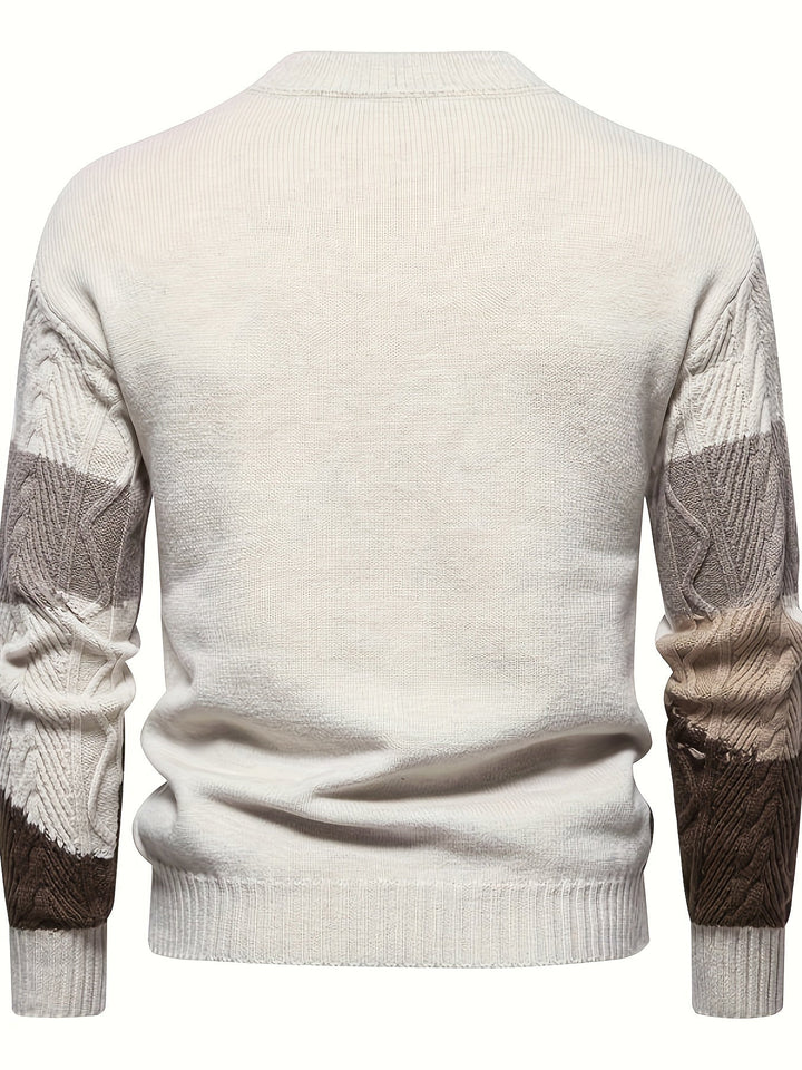 Simon | Textured color-Block Sweater