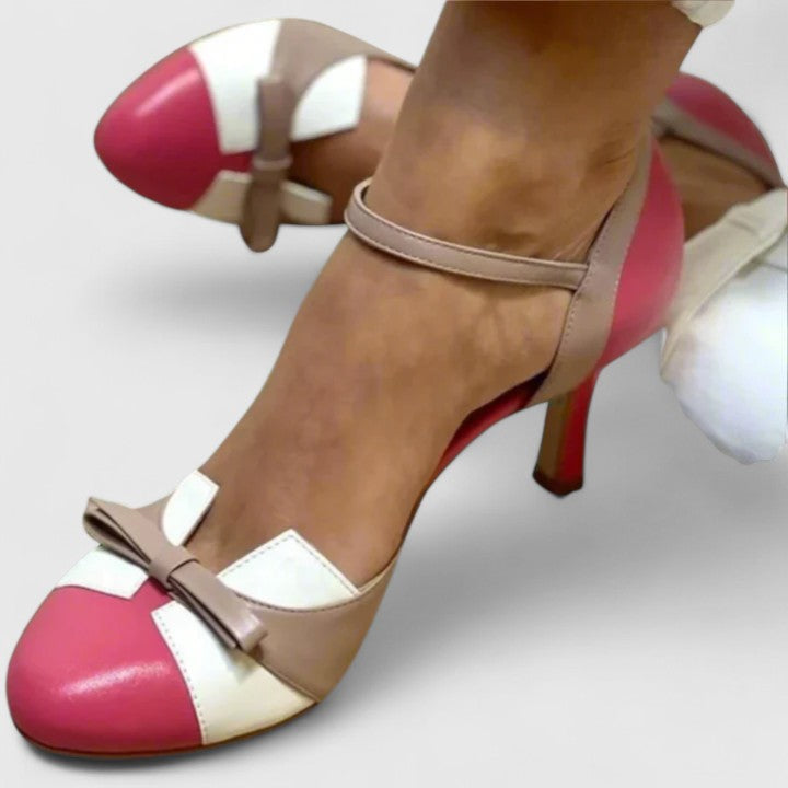 Alana | Comfortable Color Block Heels