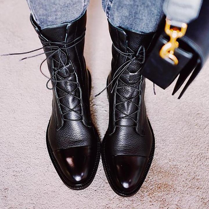 Sophia | Elegant Lace-Up Ankle Boots