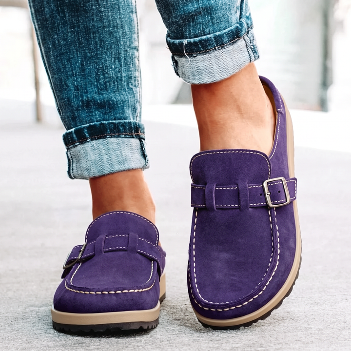 Lauren | Low Heel Buckle Loafers