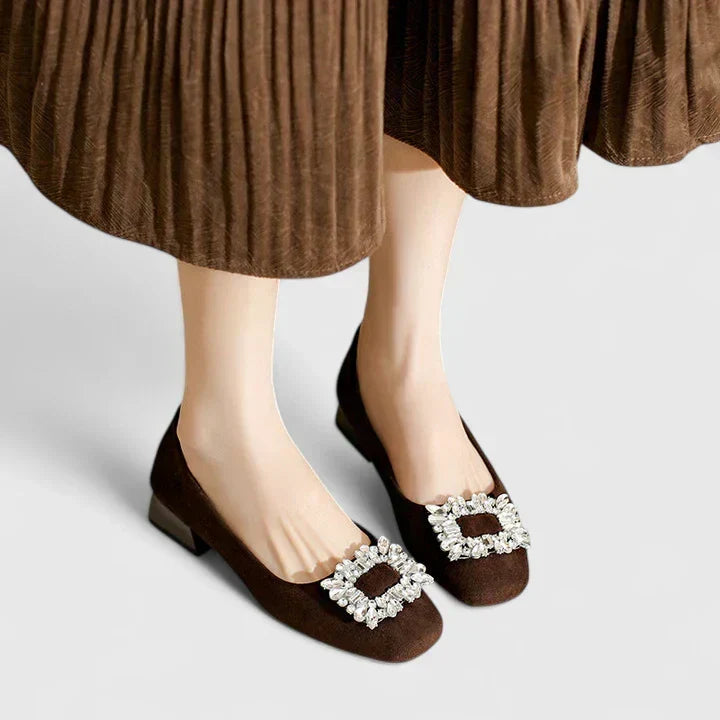 Juliana | Orthopedic Sparkling Buckle Heels