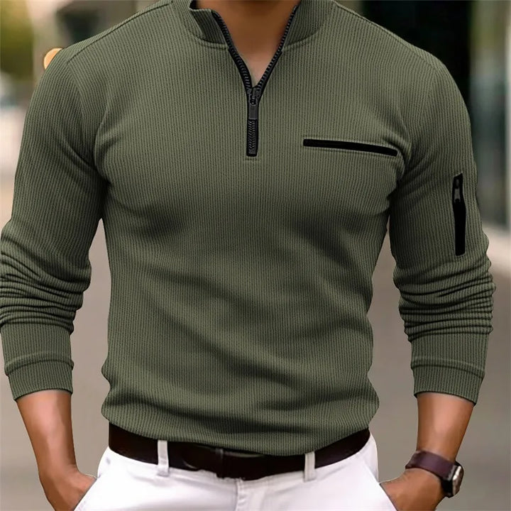 Logan | Classic Quarter Zip Sweater