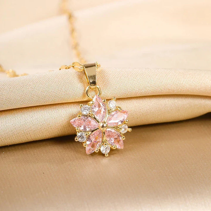 Sandra | Elegant Sakura Rose Necklace