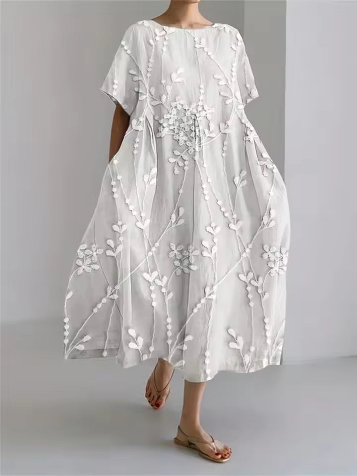 Amanda | Elegant Loose Round Neck Dress