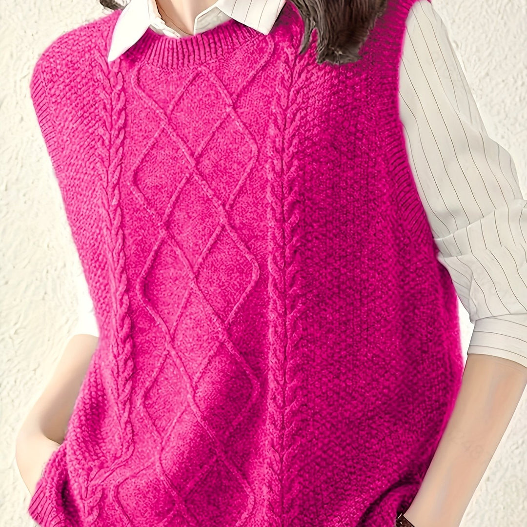 Brooke | Cable-Knit Sweater Vest