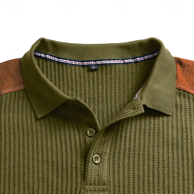 Bennett | Textured color Block Polo Shirt
