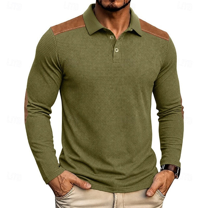 Bennett | Textured color Block Polo Shirt
