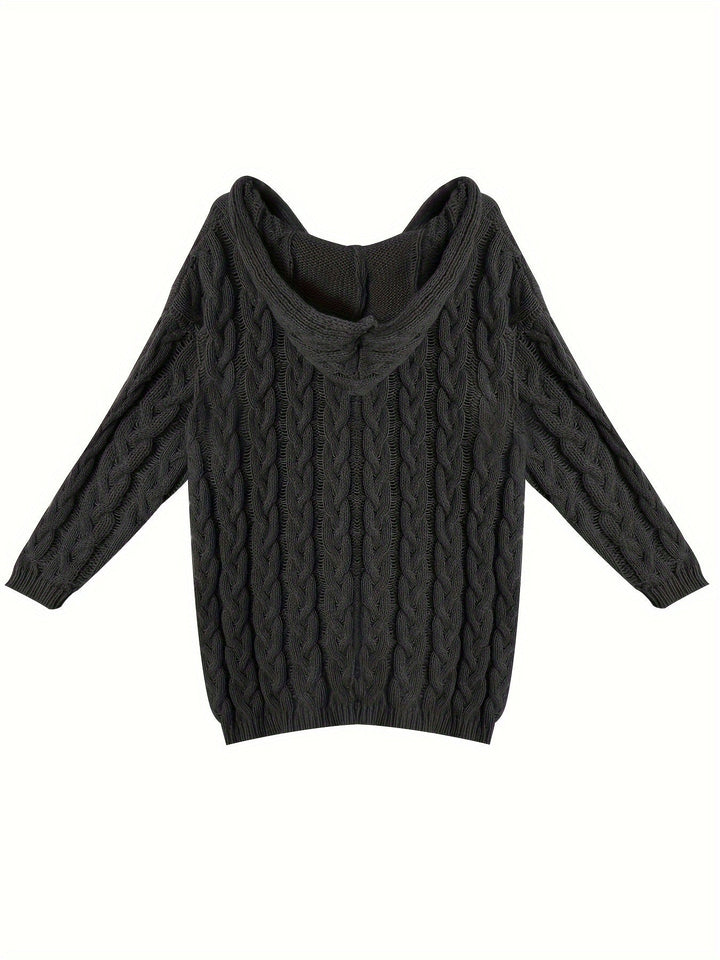 Florence | Relaxed Cable-Knit V-Neck Sweater