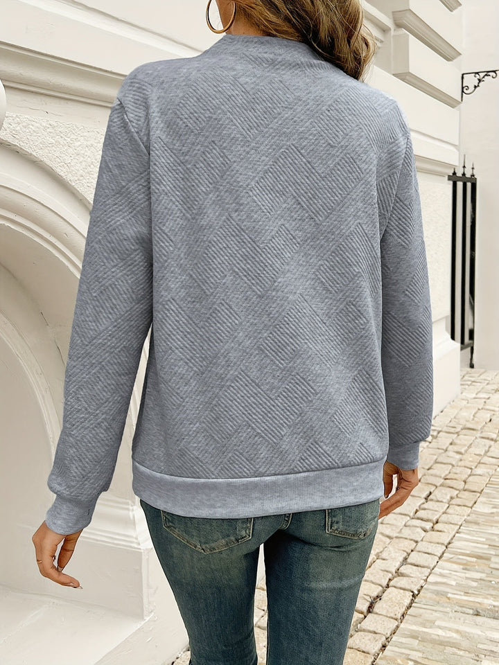 Nadine | Asymmetrical Button-Neck Sweater