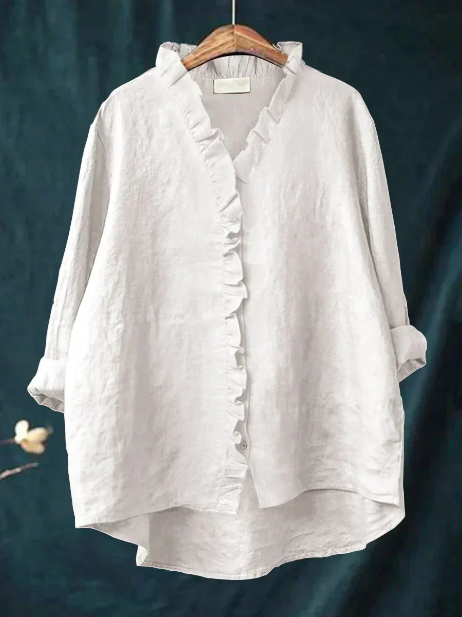 Eliza | Casual Ruffle V-Neck Blouse