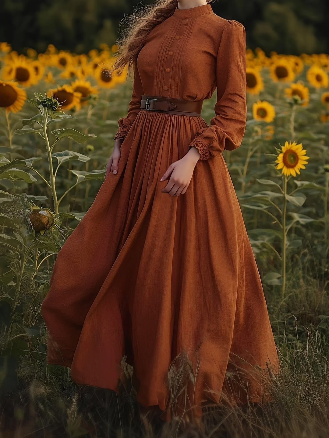 Emmeline | Vintage Pleated Maxi Dress