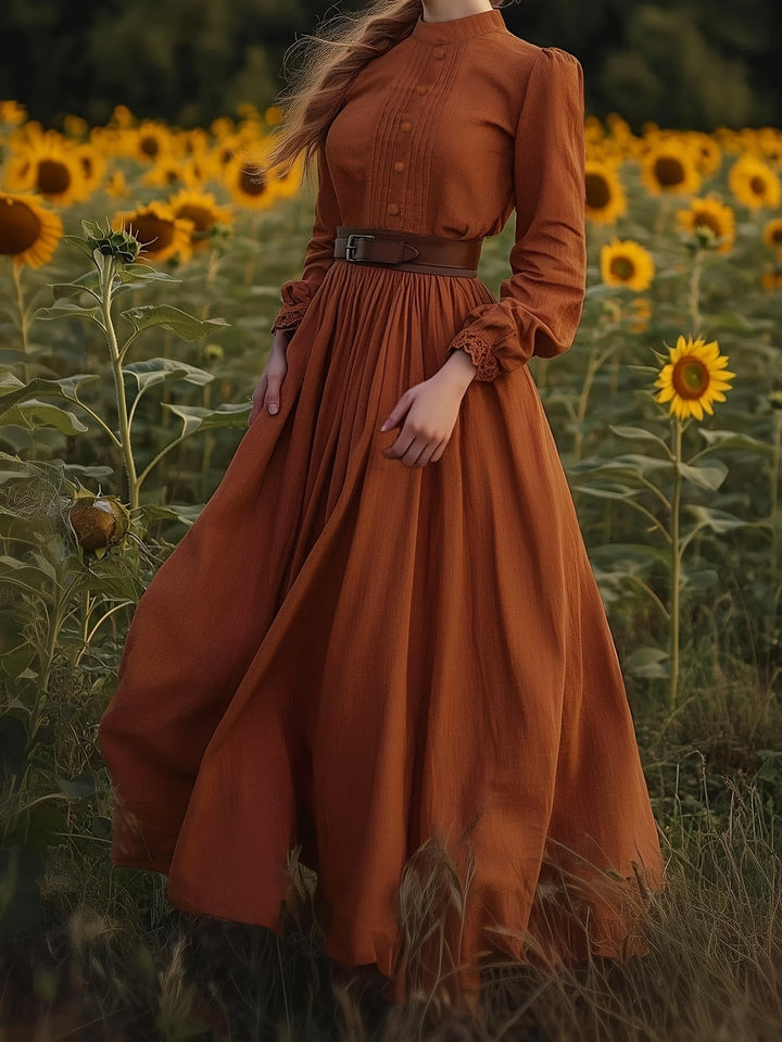 Emmeline | Vintage Pleated Maxi Dress