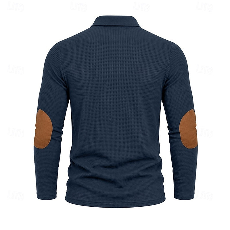 Bennett | Textured color Block Polo Shirt