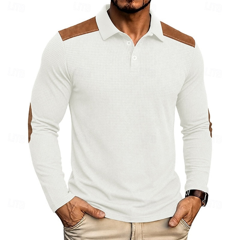 Bennett | Textured color Block Polo Shirt