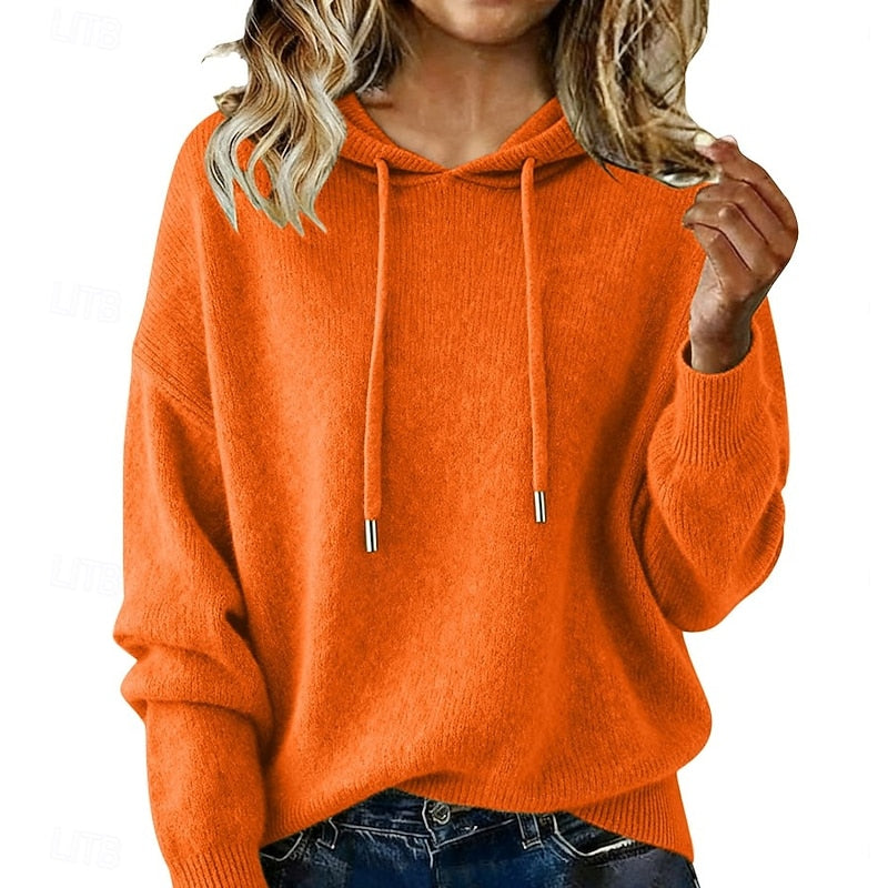Delphine | Relaxed Hooded Knit Sweater