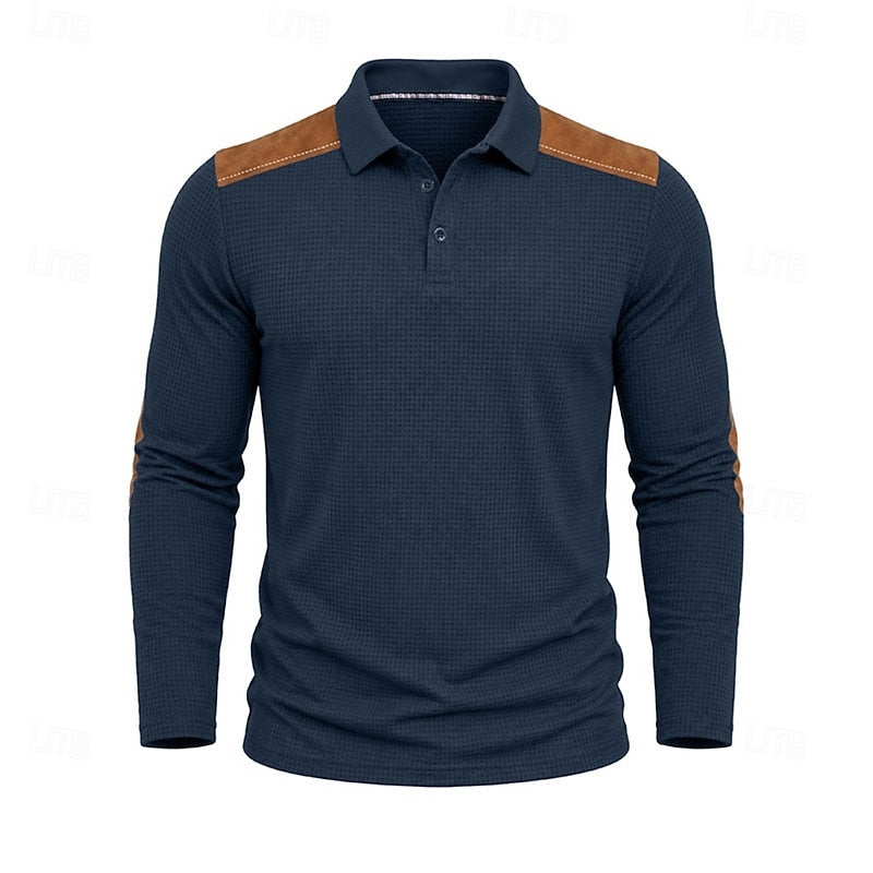 Bennett | Textured color Block Polo Shirt