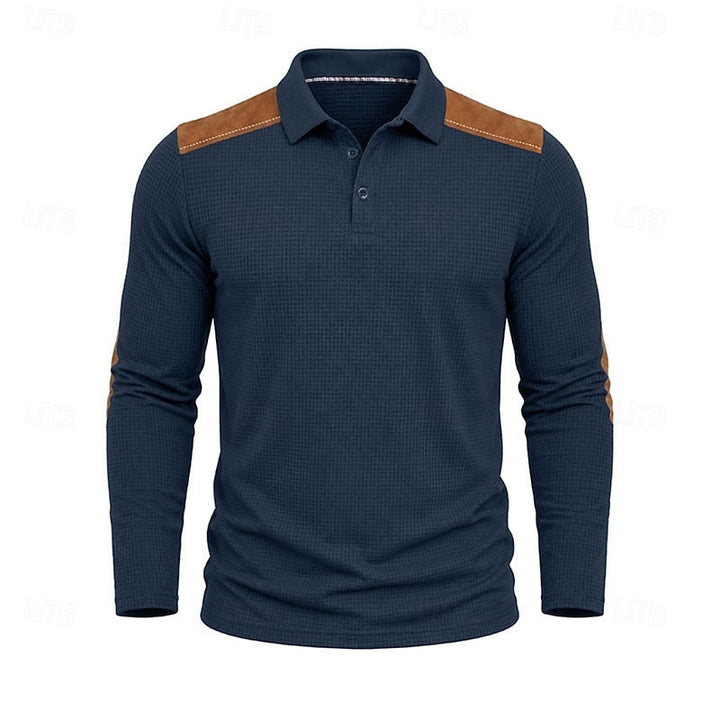 Bennett | Textured color Block Polo Shirt