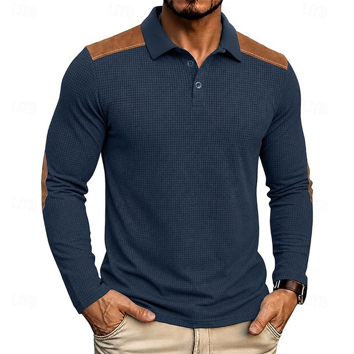 Bennett | Textured color Block Polo Shirt