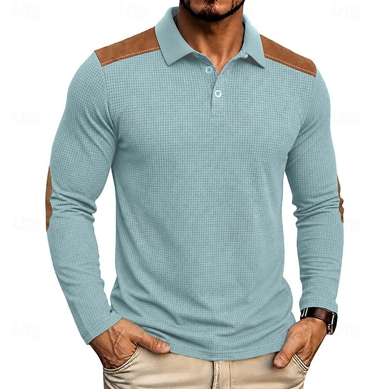 Bennett | Textured color Block Polo Shirt