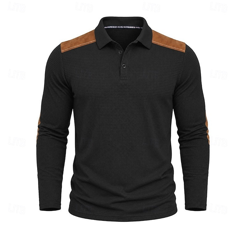 Bennett | Textured color Block Polo Shirt
