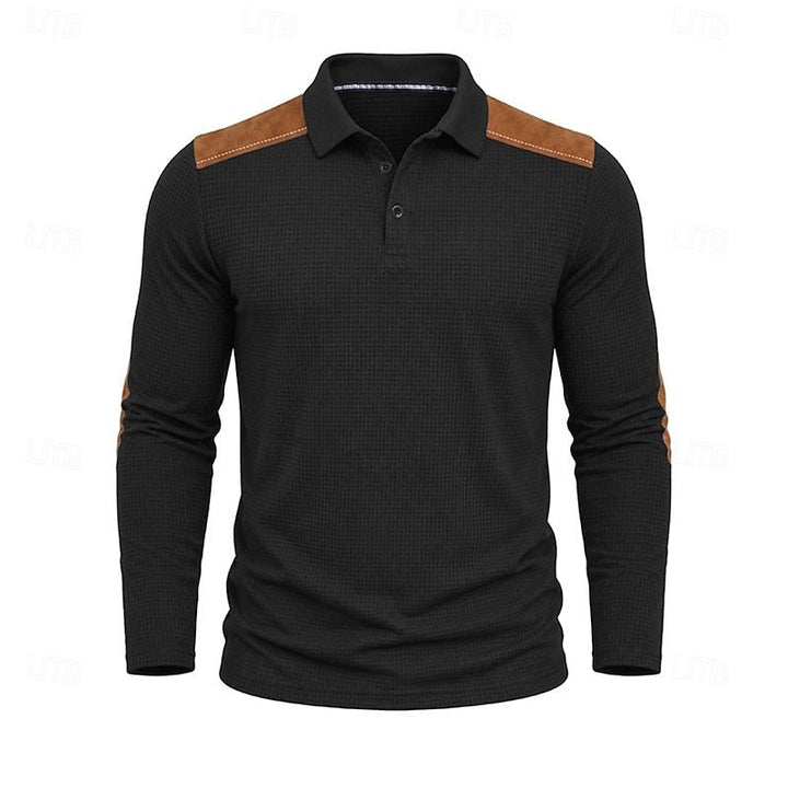 Bennett | Textured color Block Polo Shirt