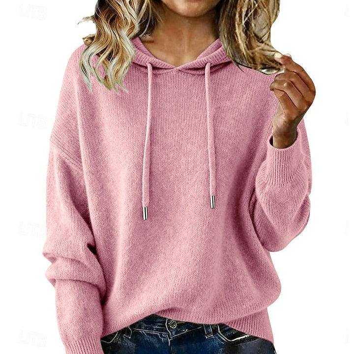 Delphine | Relaxed Hooded Knit Sweater